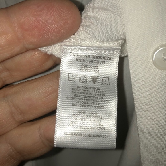 Bishop + Young -L- Crisp White Shirt elastic back- full sleeve- new or like new - Picture 13 of 14